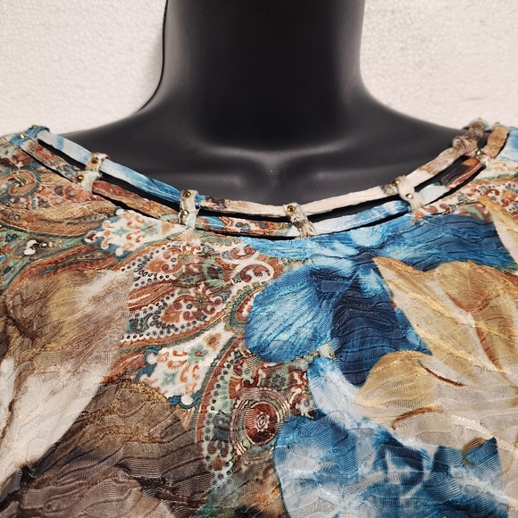 NWT ALFRED DUNNER Walnut Grove Floral-Print Top XL - Picture 12 of 12